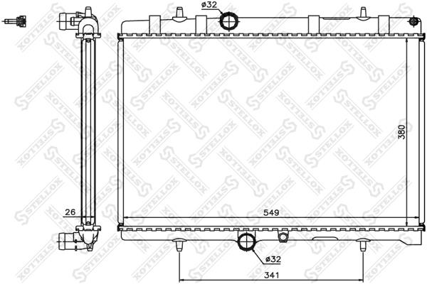Oil Cooler Citroen C3: 1025201SX Stellox Engine cooling radiator