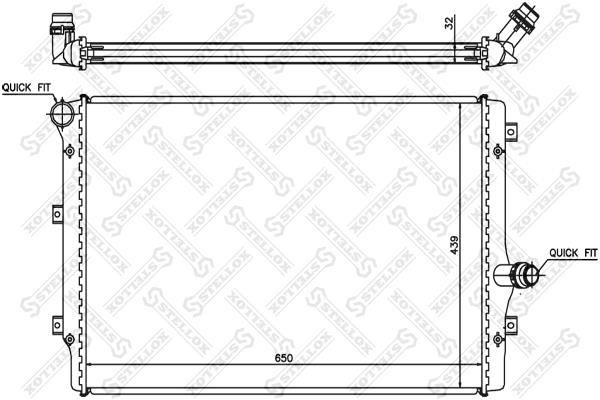 Oil Cooler Seat Altea: 1025206SX Stellox Engine cooling radiator