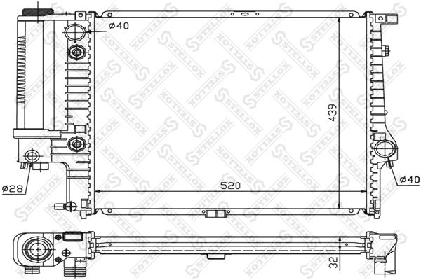 1025250SX Stellox Engine cooling radiator