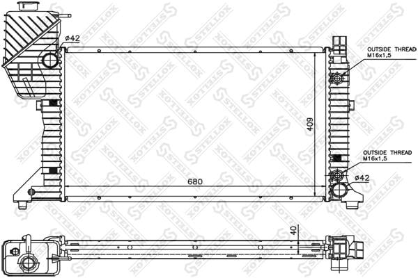 Oil cooler heat exchanger Mercedes Sprinter: 1025260SX Stellox Engine cooling radiator
