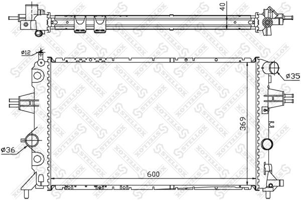 Oil Cooler Opel Zafira A: 1025265SX Stellox Engine cooling radiator