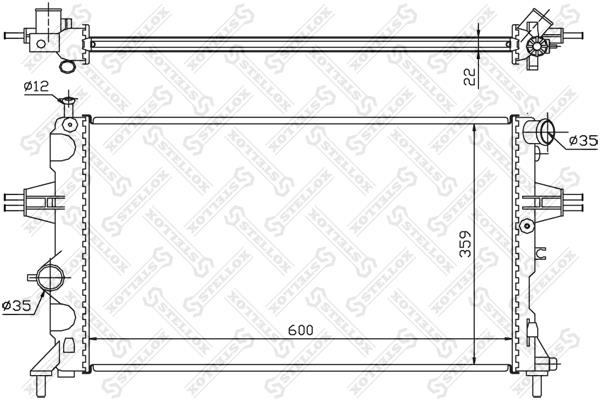 1025266SX Stellox Engine cooling radiator