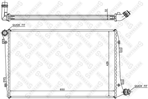 Oil cooler heat exchanger Seat Altea: 1025286SX Stellox Engine cooling radiator