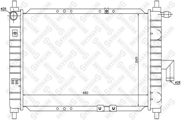1025330SX Stellox Engine cooling radiator