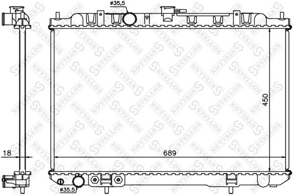 Oil cooler heat exchanger Nissan: 1025339SX Stellox Engine cooling radiator