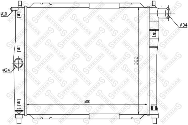 Oil Cooler Daewoo Orion: 1025340SX Stellox Engine cooling radiator