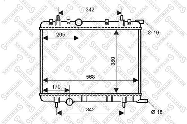 Oil Cooler Citroen Berlingo: 1025352SX Stellox Engine cooling radiator