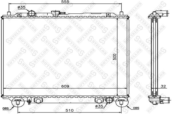 1025367SX Stellox Engine cooling radiator