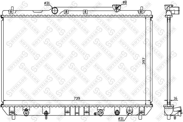 Oil Cooler Lexus ES: 1025383SX Stellox Engine cooling radiator