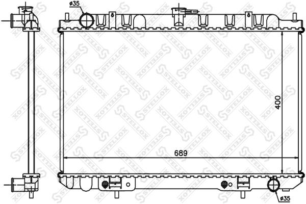 Oil cooler heat exchanger Infiniti: 1025397SX Stellox Engine cooling radiator