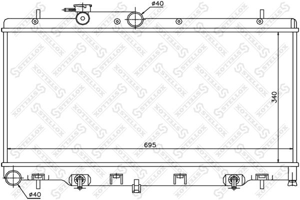 Oil Cooler Subaru: 1025429SX Stellox Engine cooling radiator