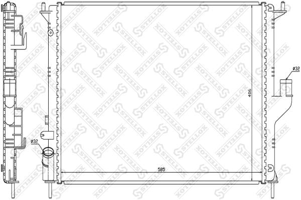 Oil Cooler Lada: 1025450SX Stellox Engine cooling radiator