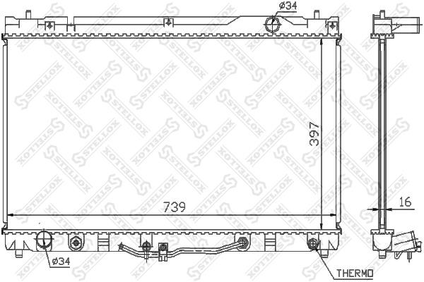 Oil Cooler Lexus ES: 1025463SX Stellox Engine cooling radiator
