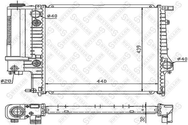 1025551SX Stellox Engine cooling radiator