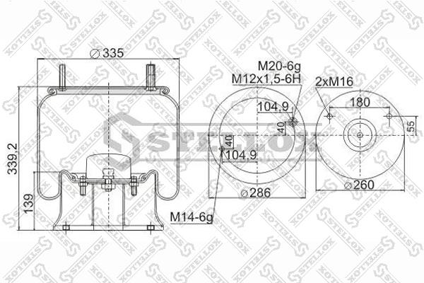 Stellox 90-91305-SX Boot, air suspension 9091305SX