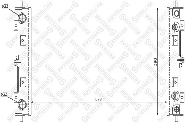 Oil Cooler Chrysler: 1025610SX Stellox Engine cooling radiator
