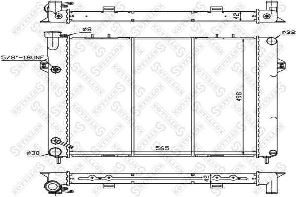 Oil Cooler Jeep: 1025613SX Stellox Engine cooling radiator