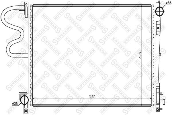 Oil Cooler Chrysler: 1025622SX Stellox Engine cooling radiator