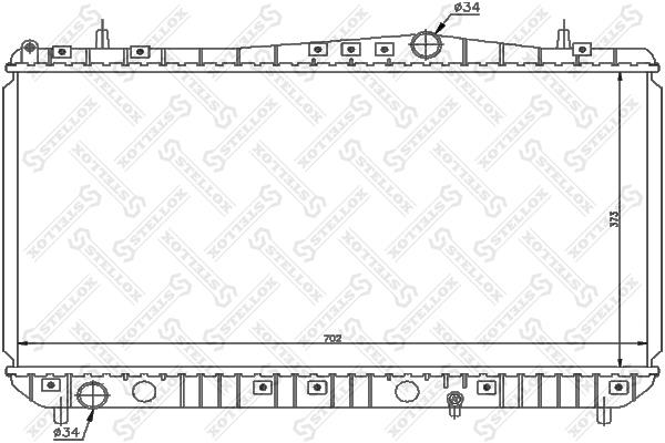 Oil cooler heat exchanger Daewoo: 1025688SX Stellox Engine cooling radiator