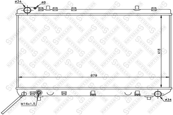 Oil Cooler Ssangyong: 1025689SX Stellox Engine cooling radiator