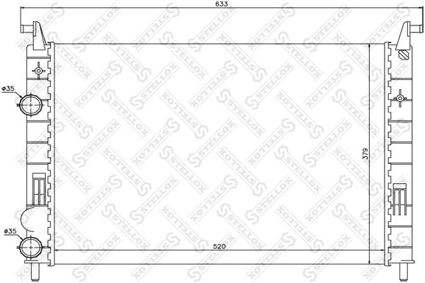 1025699SX Stellox Engine cooling radiator