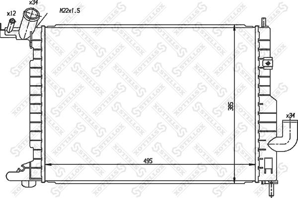 1026048SX Stellox Engine cooling radiator