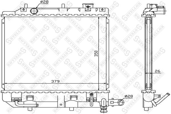 Oil cooler heat exchanger Mazda: 1025850SX Stellox Engine cooling radiator