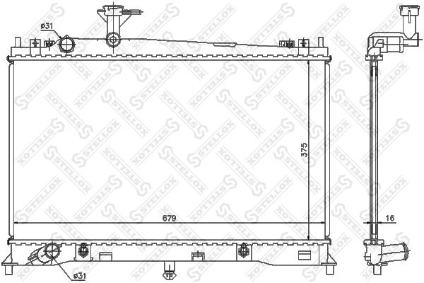 Oil cooler heat exchanger Mazda: 1025851SX Stellox Engine cooling radiator