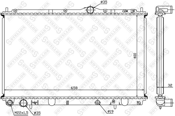 Oil Cooler Volvo V40: 1025957SX Stellox Engine cooling radiator