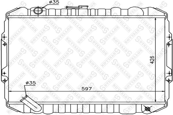 Oil Cooler Mitsubishi: 1025963SX Stellox Engine cooling radiator