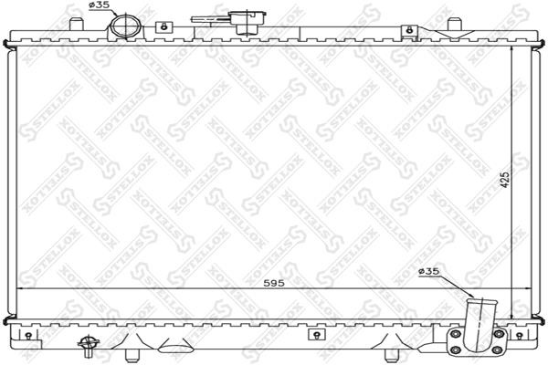 Stellox 10-25966-SX Engine cooling radiator 1025966SX 1025966SX Stellox Engine cooling radiator
