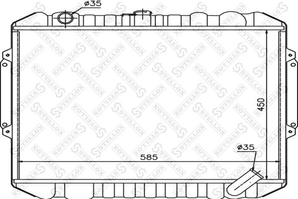 Oil Cooler Opel Combo: 1025967SX Stellox Engine cooling radiator