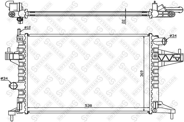 Oil Cooler Opel Combo: 1025995SX Stellox Engine cooling radiator
