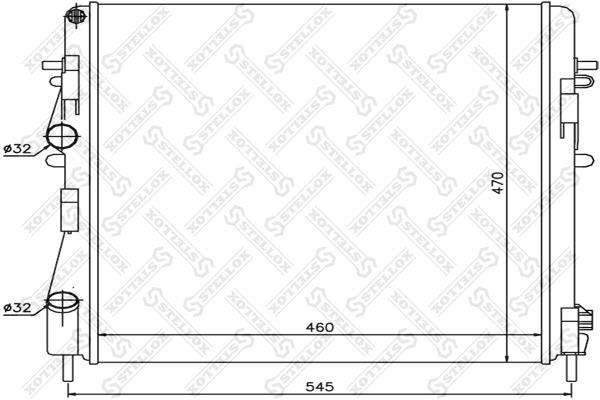 Stellox 10-26172-SX Engine cooling radiator 1026172SX 1026172SX Stellox Engine cooling radiator