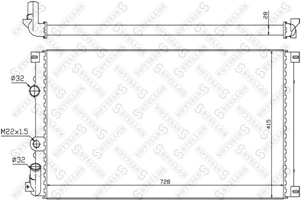 Oil cooler heat exchanger Renault Master: 1026179SX Stellox Engine cooling radiator