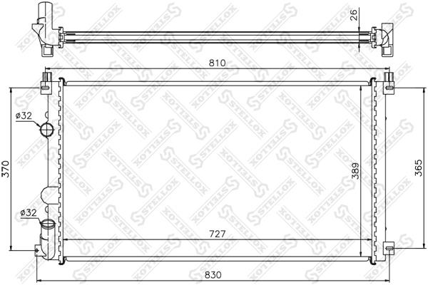 Oil Cooler Nissan Interstar: 1026182SX Stellox Engine cooling radiator