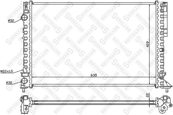 Oil Cooler Renault Espace: 1026188SX Stellox Engine cooling radiator