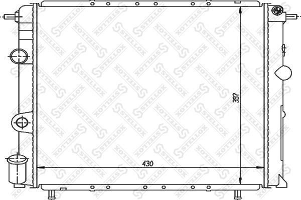 Oil cooler heat exchanger Renault 19: 1026200SX Stellox Engine cooling radiator