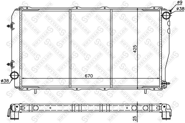Oil Cooler Subaru Impreza: 1026242SX Stellox Engine cooling radiator