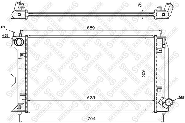 Oil cooler heat exchanger Toyota: 1026308SX Stellox Engine cooling radiator
