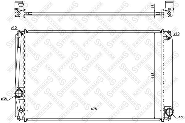 Stellox 10-26325-SX Engine cooling radiator 1026325SX 1026325SX Stellox Engine cooling radiator