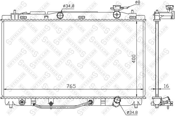 Oil cooler heat exchanger Lexus ES: 1026334SX Stellox Engine cooling radiator