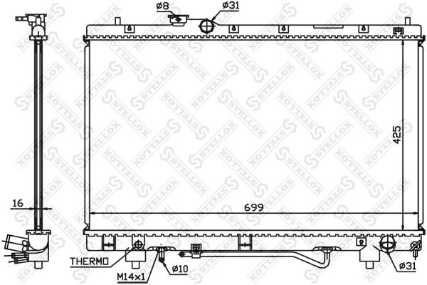 1026385SX Stellox Engine cooling radiator