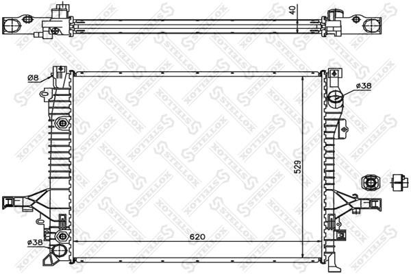 Oil Cooler Volvo XC90: 1026462SX Stellox Engine cooling radiator