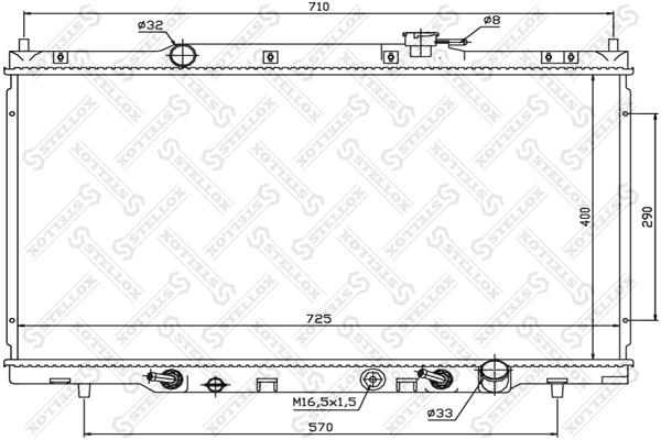 Oil Cooler Honda CRV: 1026666SX Stellox Engine cooling radiator
