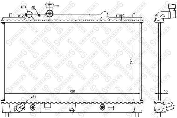 Oil Cooler Mazda 6: 1026703SX Stellox Engine cooling radiator