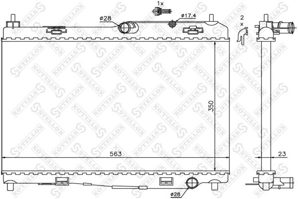 Oil Cooler Ford B-Max: 1026754SX Stellox Engine cooling radiator
