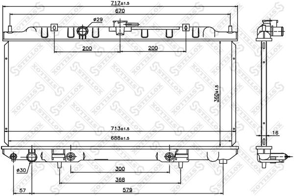 1026768SX Stellox Engine cooling radiator