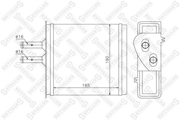 1035007SX Stellox Heat exchanger, interior heating