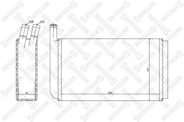 1035018SX Stellox Heat exchanger, interior heating